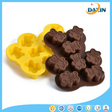 8pcs urso forma food-grade silicone bolo / molde de chocolate